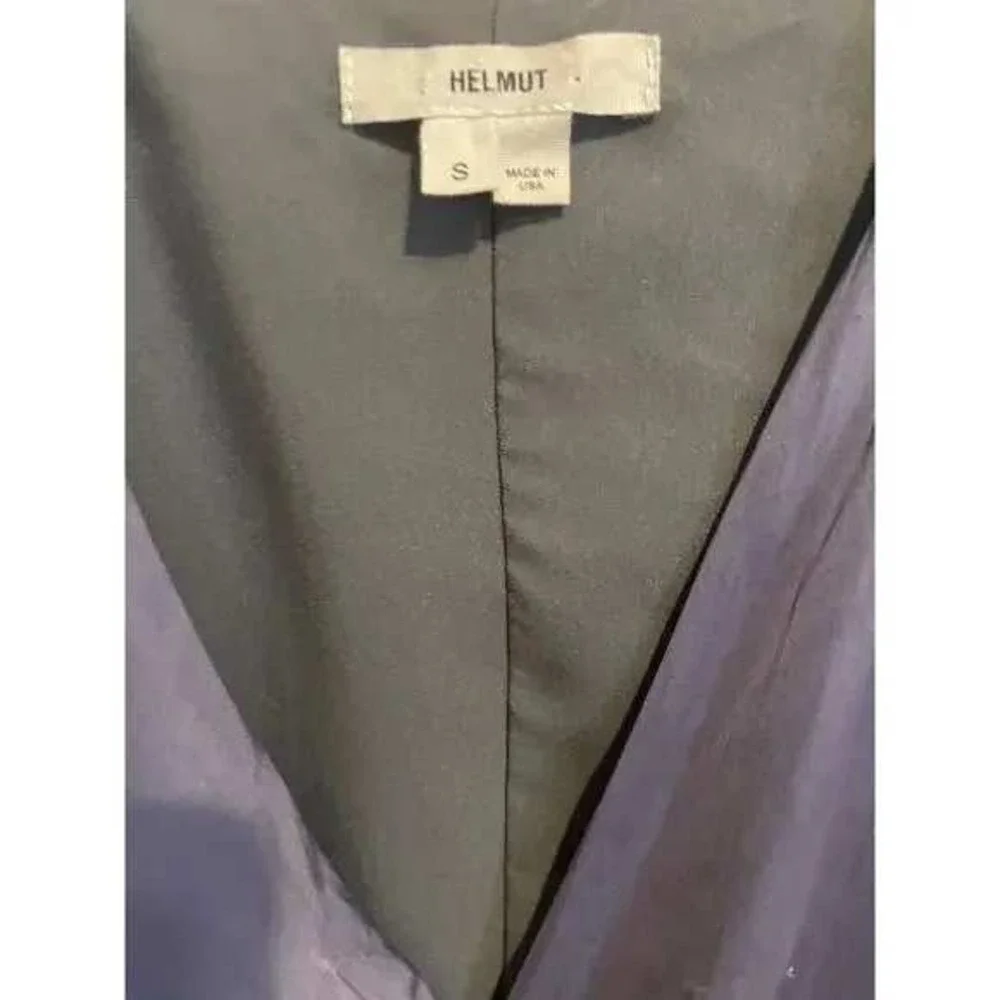 HELMUT by Helmut Lang Draped V‎ Neck Sleeveless Purple Drape Shirting Dress S